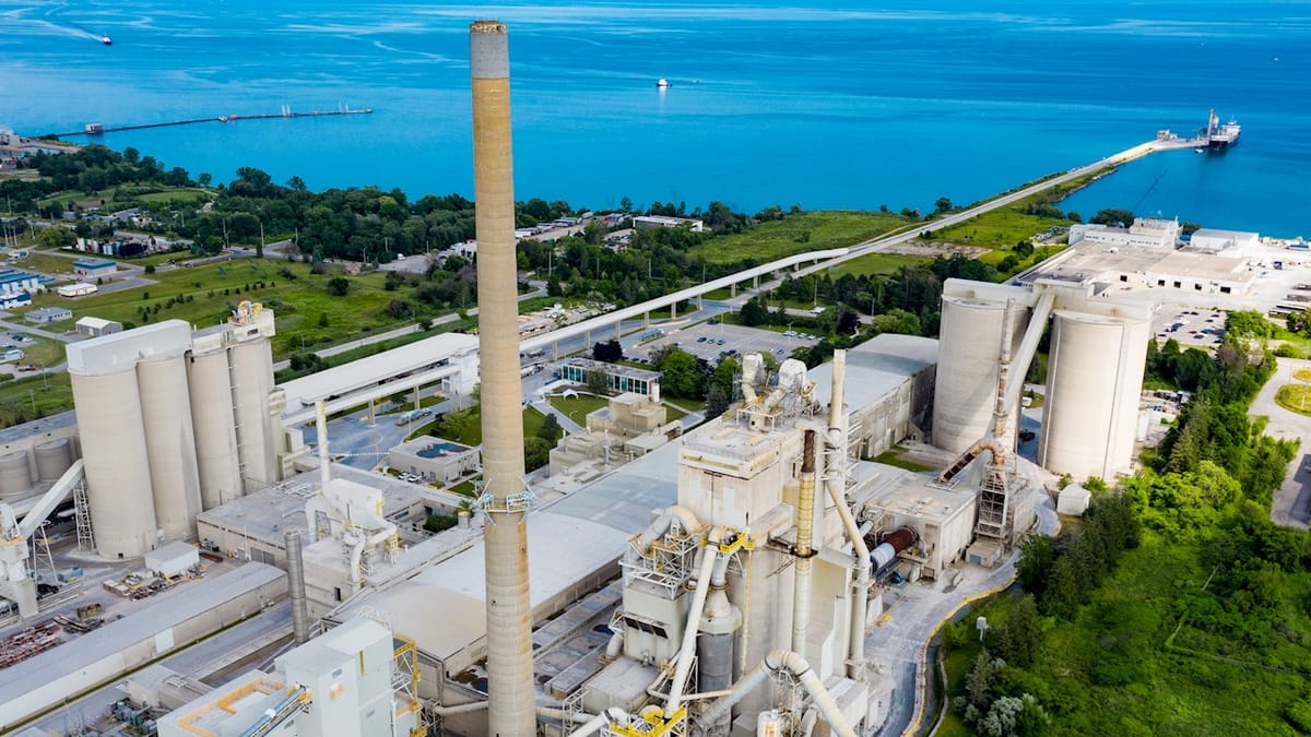 Ariel view of Ash Grove Mississauga Cement Plant