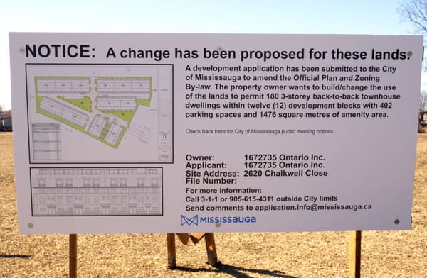 A development application has been submitted to the City of Mississauga to amend the Official Plan and Zoning By-law. The pro